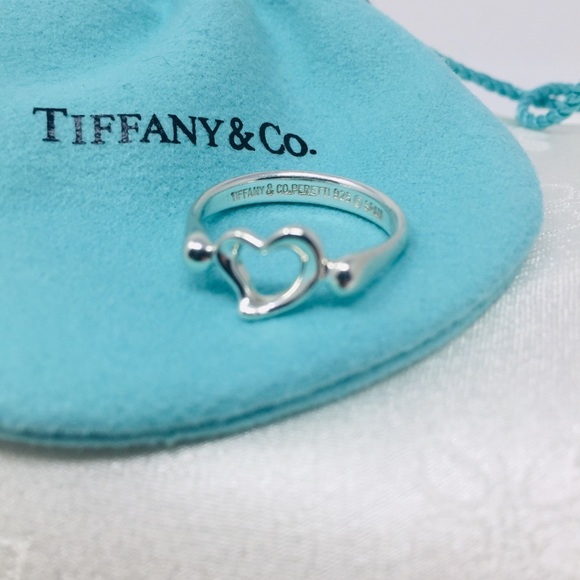 Tiffany & Co. Jewelry - Tiffany & Co Heart Sterling Ring 6.5